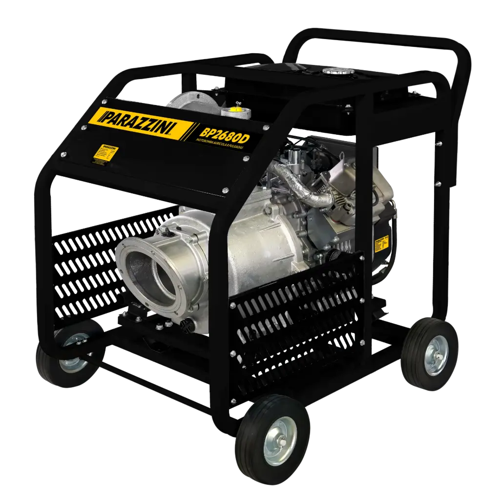 Motobomba Parazzini diesel 8×8″ motor 26hp 4 tiempos autocebante encendido eléctrico muy alto caudal – BP2680D