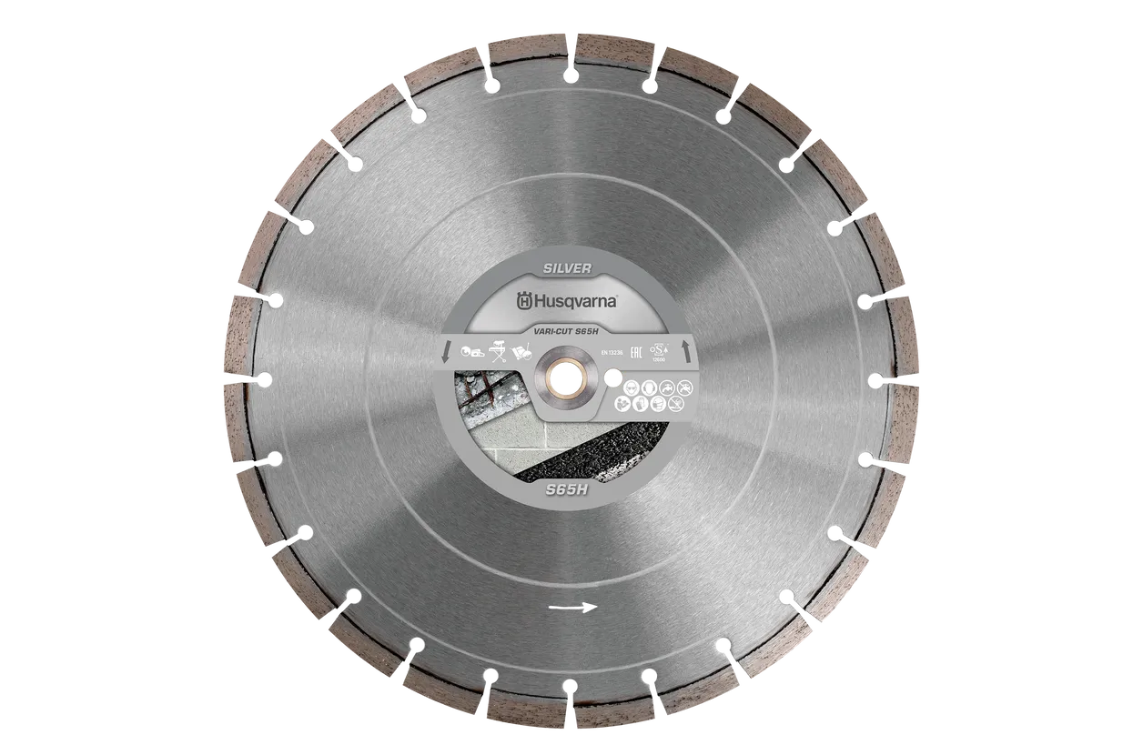 Disco de corte diamantado especial para cortar concreto armado Husqvarna de 18″ – S65H450